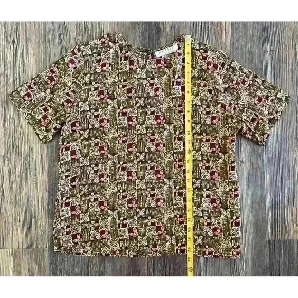 Petite Sophisticate Skirt Set Women’s Sm Brown Red Floral 2-Pc Vtg Fall Fashion - Picture 3 of 16